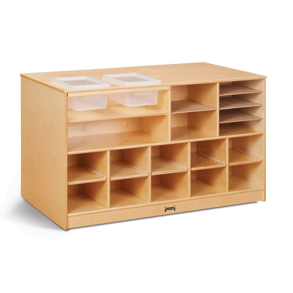 Jonti-Craft Mobile Twin Storage Island, without Trays 6950JC - main